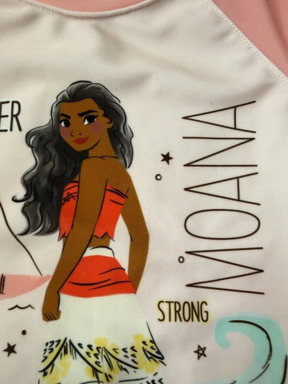 Disney Moana long sleeve rashguard girls 4T tropical beach summer vacation